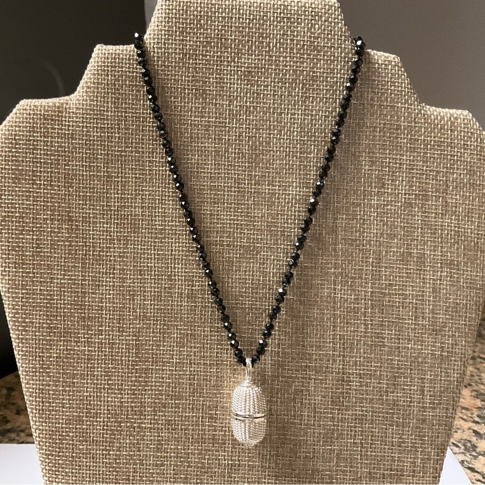 Jola Nantucket Sterling Silver Woven Basket Pendant